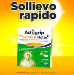 Actigrip Giorno & Notte - Rapido sollievo dai sintomi del raffreddore anche di notte - 12 + 4 compresse