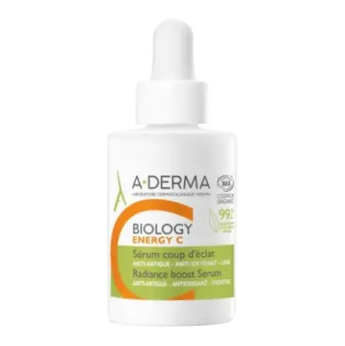 A-Derma Biology Energy C Siero Viso Illuminante Antiossidante per Pelle Fragile 30ml