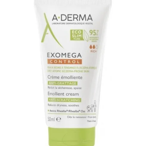 A-Derma Exomega Control Crema Emolliente Anti-Prurito Pelle Atopica 50ml