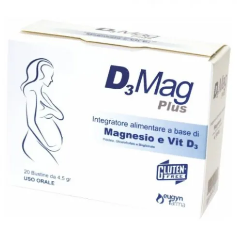 Adl farmaceutici D3 Mag Plus Integratore Magnesio e Vitamina D3 20 Bustine