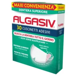 Algasiv Adesivo 30 Cuscinetti Protesi Superiore