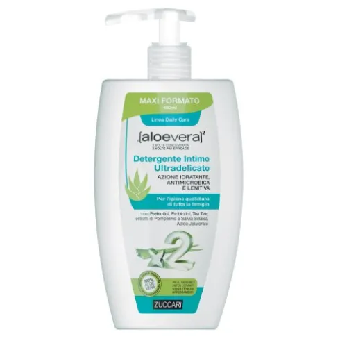 Aloevera 2 Detergente Intimo Ultradelicato - Contro secchezza ed irritazione intima - 400 ml