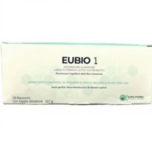 Alpha Pharma Service Eubio 1 Integratore Fermenti Lattici per Benessere Intestinale, 20 Flaconcini