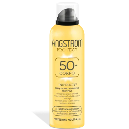 Angstrom Instadry Spray Trasparente Corpo SPF 50 Protezione Solare Molto Alta 150 ml