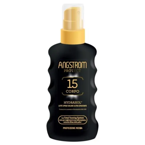 Angstrom Protect Latte Solare Spray Ultra Idratante SPF15 - Protezione solare bassa per il corpo - 175 ml