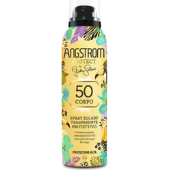 Angstrom Spray Solare Trasparente SPF50 Limited Edition - Spray solare corpo resistente all'acqua - 150 ml