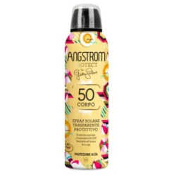 Angstrom Spray Solare Trasparente SPF50+ - Spray solare corpo resistente all'acqua - Edizione Giulia Salemi - 150 ml