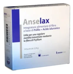 Anselax Integratore di Fibra per Transito Intestinale in Bustine, 14 pz
