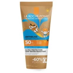 Anthelios Dermo Pediatrics Gel Pelle Bagnata SPF50+ - Protezione solare corpo molto alta per bambini e per pelle bagnata - 200 ml