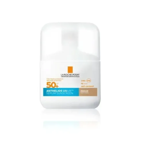 Anthelios Uvair Serum Sunscreen SPF50+ Tonalità Scura - Siero solare leggero per viso, collo e decolletè - 50 ml