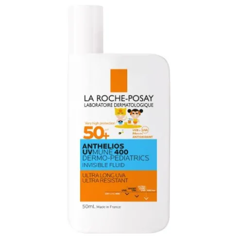 Anthelios UVmune 400 Dermo-Pediatrics Fluido Invisibile SPF 50+ - Protezione solare molto alta per bambini - 50 ml