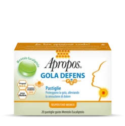 Apropos Gola Defens Pro Pastiglie - Caramelle per mal di gola - Gusto Mentolo ed Eucalipto - 20 pastiglie