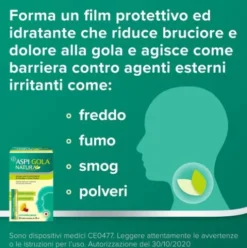 Aspi Gola Natura - Sciroppo per tosse e mal di gola - Gusto Limone e Amarena - 16 Bustine