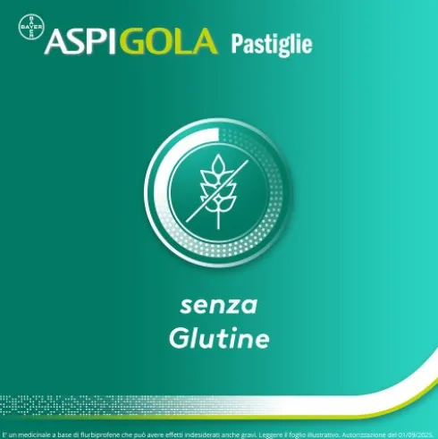 Aspi Gola - Trattamento sintomatico del mal di gola - Gusto Limone e Miele - 16 Pastiglie
