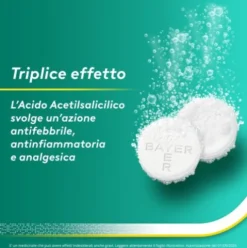 Aspirina C - Trattamento sintomatico di mal di testa, febbre e dolori da lievi a moderati - 10 compresse effervescenti 400 + 240mg