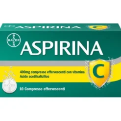 Aspirina C - Trattamento sintomatico di mal di testa, febbre e dolori da lievi a moderati - 10 compresse effervescenti 400 + 240mg