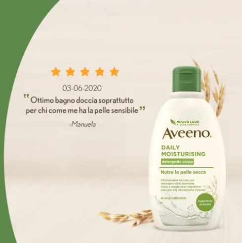 Aveeno Bagno Doccia Idratante Corpo - Adatto per pelle secca e sensibile - 500 ml