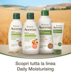 Aveeno Bagno Doccia Yogurt e Albicocca - Bagnodoccia idratante per pelle secca - 300 ml