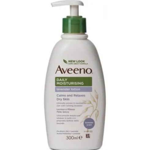Aveeno Crema Idratante Corpo - Adatto per pelle secca e sensibile - Aroma Lavanda - 300 ml