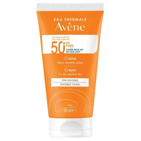 Avene Solare Crema SPF50+ Effetto Invisibile - Crema solare idratante finish invisibile - 50 ml