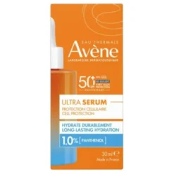 Avene Solare Ultra Siero Idrata a lungo - Siero viso idratante con protezione solare molto alta - 30 ml