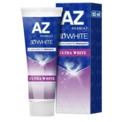 AZ 3D Ultra White Dentifricio Sbiancante - Sbianca, rinforza e protegge dalla formazione di macchie - Gusto menta piperita - 65 ml