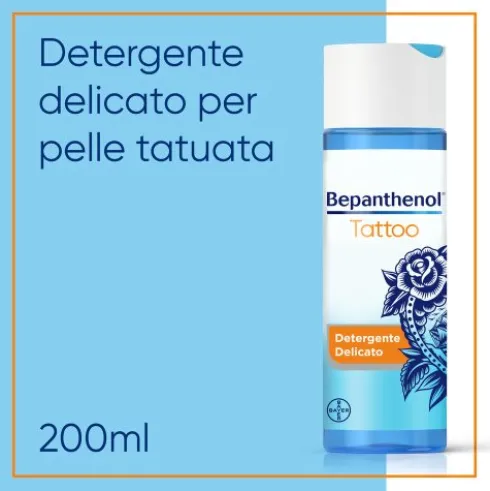 Bepanthenol Tattoo Detergente per Tatuaggio - Detergente delicato per pelle tatuata - 200 ml