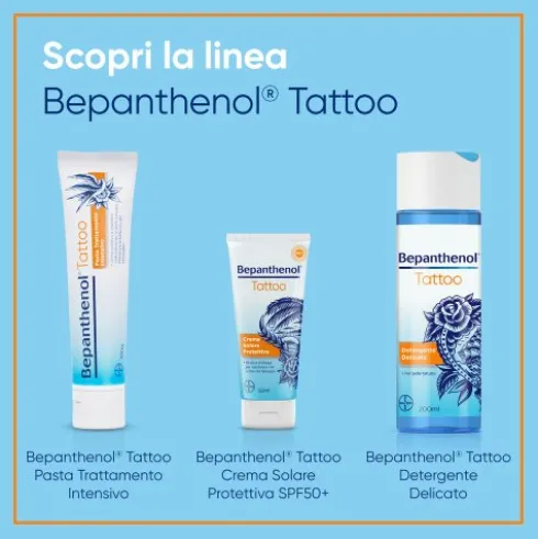 Bepanthenol Tattoo Detergente per Tatuaggio - Detergente delicato per pelle tatuata - 200 ml