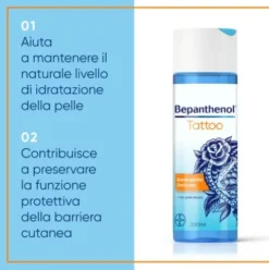 Bepanthenol Tattoo Detergente per Tatuaggio - Detergente delicato per pelle tatuata - 200 ml