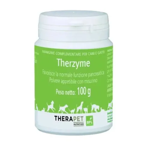 Bioforlife Therzyme Mangime Complementare per Pancreas Cani e Gatti, 100 g