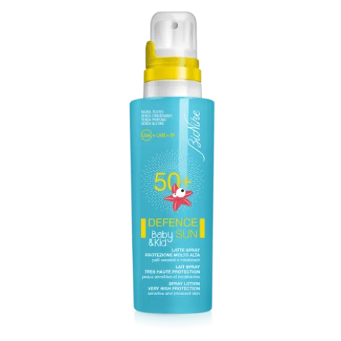 Bionike Defence Sun Baby&Kid SPF 50+ Latte Spray - Protezione Solare Molto Alta - 125 ml