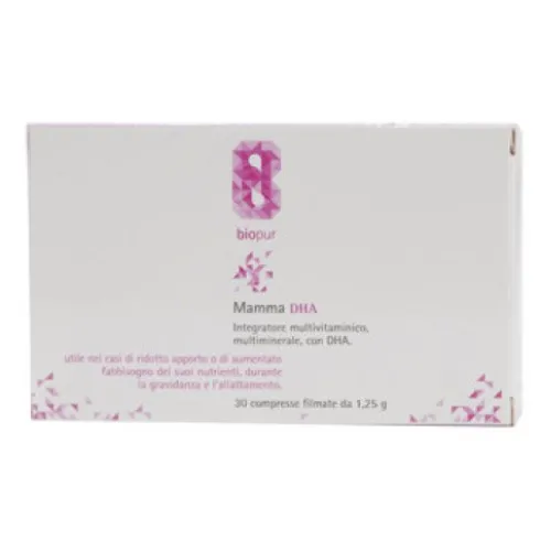 Biopur Mamma DHA Integratore Multivitaminico per Gravidanza e Allattamento, 30 Compresse