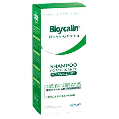 Bioscalin NovaGenina Shampoo Fortificante Volumizzante - Ideale per capelli deboli di uomo e donna - 200 ml