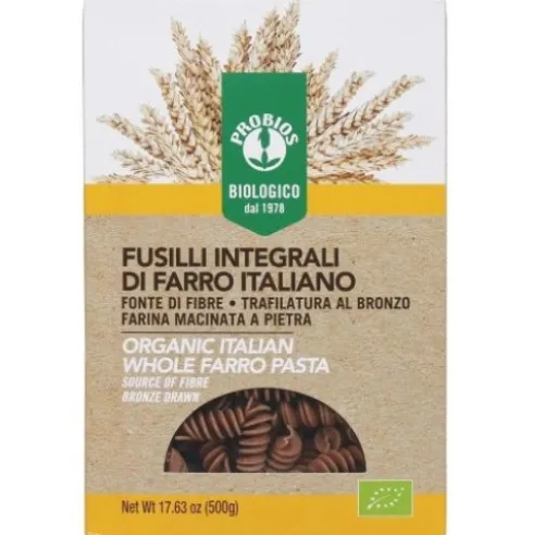 Biotobio Fusilli Integrali di Farro Bio Pasta Trafilata Bronzo 500g