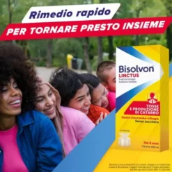 Bisolvon Linctus Sciroppo - Mucolitico per Catarro e Tosse Grassa - Gusto Cioccolato e Ciliegia - 200 ml
