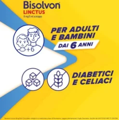 Bisolvon Linctus Sciroppo - Mucolitico per Catarro e Tosse Grassa - Gusto Cioccolato e Ciliegia - 200 ml