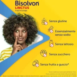Bisolvon Linctus Sciroppo - Mucolitico per Catarro e Tosse Grassa - Gusto Cioccolato e Ciliegia - 200 ml
