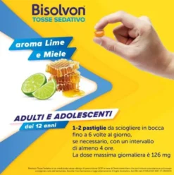 Bisolvon Tosse Sedativo - Calmante Per Tosse Secca Notturna - 20 Pastiglie Gommose