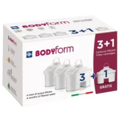 Bodyform Cartucce Filtranti Bi-Flux F4P Ricambio Anticalcare in Confezione da 4 Pezzi