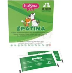 Buona Epatina Mangime Complementare per Cani e Gatti per Funzione Epatica - 20 Bustine