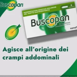 Buscopan Supposte - Contro Mal di Pancia, Dolori e Crampi Addominali - 6 supposte 10 mg