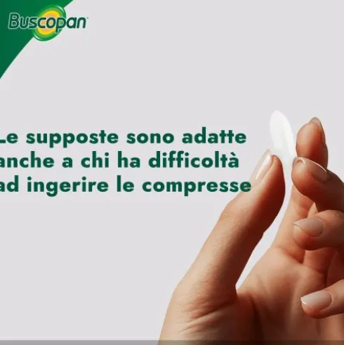 Buscopan Supposte - Contro Mal di Pancia, Dolori e Crampi Addominali - 6 supposte 10 mg