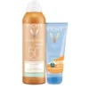 Capital Soleil Spray Solare Invisibile Idratante SPF 50 + Ideal Soleil Doposole - Kit protezione solare alta e latte doposole lenitivo