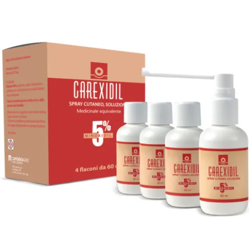 Carexidil - Soluzione Cutanea 5% - 4 flaconi 60 ml