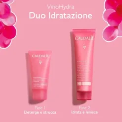 Caudalie Cofanetto di Natale 2025 Vinohydra Duo Idratazione - Crema sorbetto viso 60 ml + Gel detergente idratante 30 ml