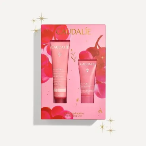 Caudalie Cofanetto di Natale 2025 Vinohydra Duo Idratazione - Crema sorbetto viso 60 ml + Gel detergente idratante 30 ml