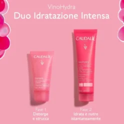 Caudalie Cofanetto di Natale 2025 Vinohydra Duo Idratazione Intensa - Crema idratazione intensa viso 60 ml + Gel detergente idratante 30 ml