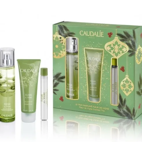Caudalie Cofanetto Fleur De Vigne 2021 - Acqua Fresca profumata 50 ml + Gel doccia 50 ml + Acqua Fresca Roll-on 10 ml