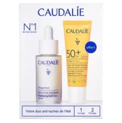 Caudalie Cofanetto Vinoperfect Siero + Vinosun Fluido Solare Viso SPF50+ - Siero antimacchie 30 ml + Fluido solare viso 20 ml - Edizione 2025
