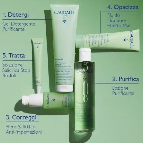 Caudalie Vinopure Lozione Purificante - Adatta per pelle mista e con imperfezioni - 400 ml - Nuovo packaging